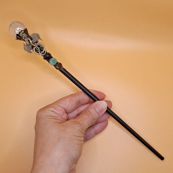 Dragon stone wand magic wielder cosplay accessory spell casting crystal quar… - Picture 3 of 10